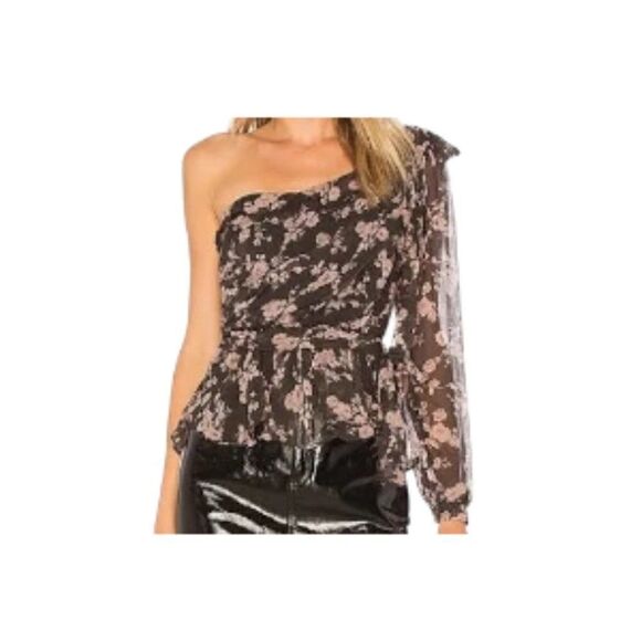 For Love and Lemons Theo One Shoulder Top Medium NWT - Picture 1 of 3